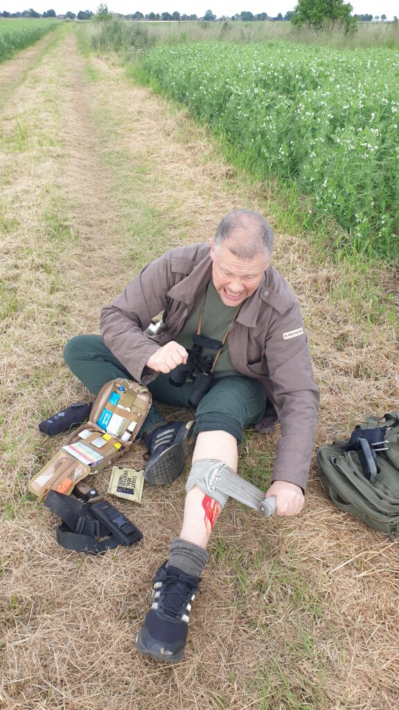 Erste Hilfe-Simulation im Outdoor-Bereich. Sommer 2024