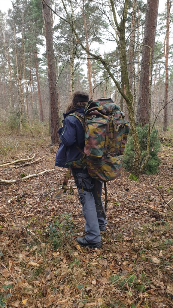 Hier ein alter militärischer Rucksack 120L. der Holländischen Armee.